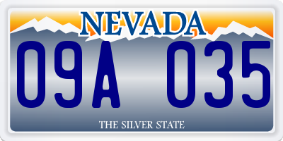 NV license plate 09A035