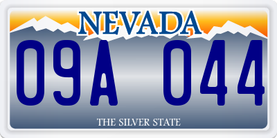 NV license plate 09A044