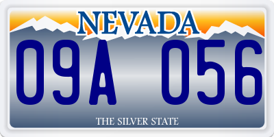 NV license plate 09A056