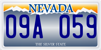 NV license plate 09A059