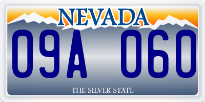 NV license plate 09A060