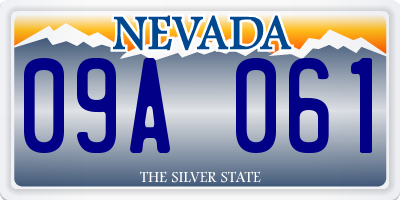 NV license plate 09A061