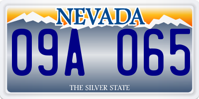 NV license plate 09A065