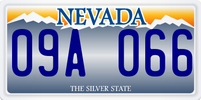 NV license plate 09A066