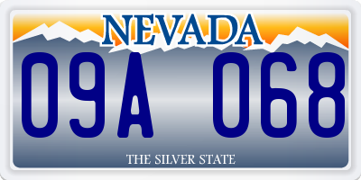 NV license plate 09A068