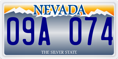 NV license plate 09A074