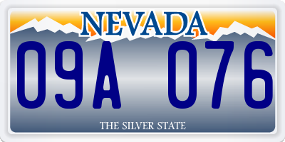 NV license plate 09A076