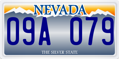 NV license plate 09A079