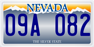 NV license plate 09A082