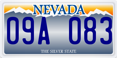 NV license plate 09A083