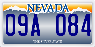 NV license plate 09A084