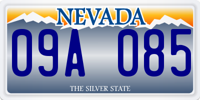 NV license plate 09A085