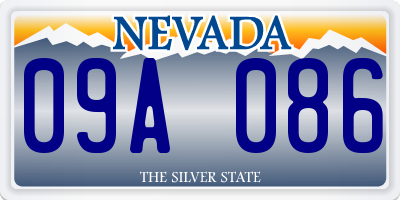 NV license plate 09A086