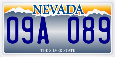 NV license plate 09A089