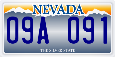 NV license plate 09A091