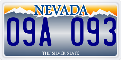 NV license plate 09A093