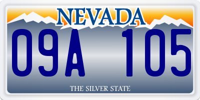 NV license plate 09A105