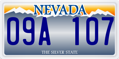 NV license plate 09A107