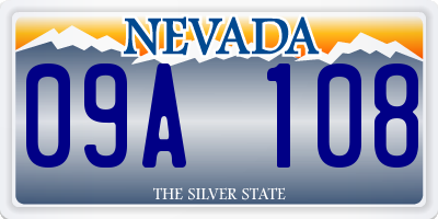 NV license plate 09A108