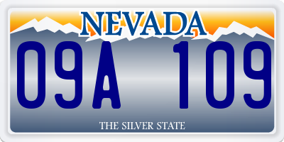 NV license plate 09A109