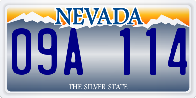 NV license plate 09A114