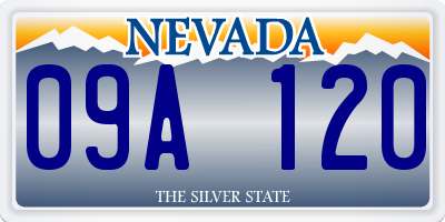 NV license plate 09A120