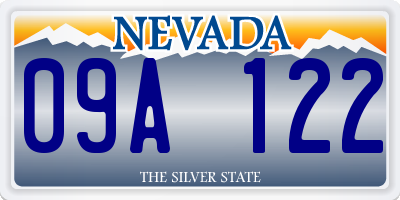 NV license plate 09A122