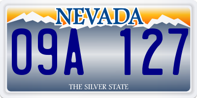 NV license plate 09A127