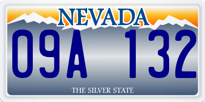 NV license plate 09A132