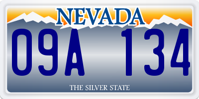 NV license plate 09A134