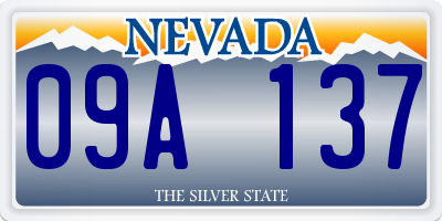 NV license plate 09A137