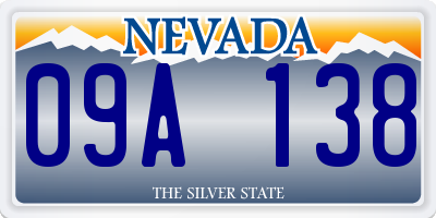 NV license plate 09A138