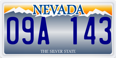 NV license plate 09A143