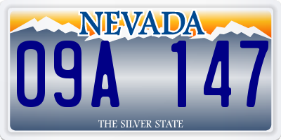 NV license plate 09A147