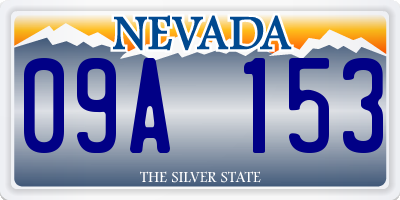 NV license plate 09A153