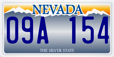 NV license plate 09A154