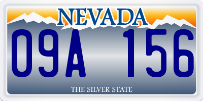 NV license plate 09A156