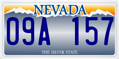 NV license plate 09A157