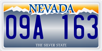 NV license plate 09A163