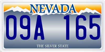 NV license plate 09A165