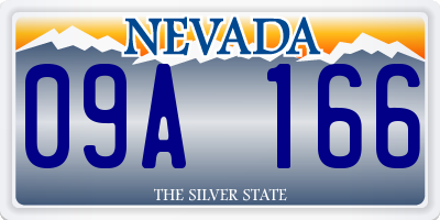 NV license plate 09A166