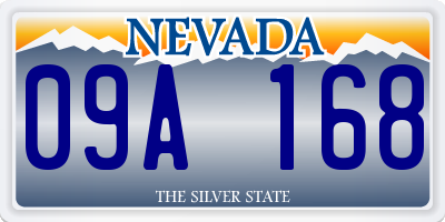 NV license plate 09A168