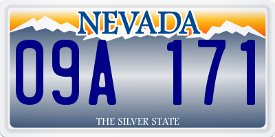 NV license plate 09A171