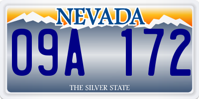 NV license plate 09A172