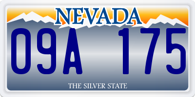 NV license plate 09A175