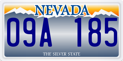 NV license plate 09A185