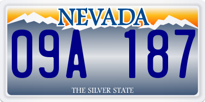 NV license plate 09A187