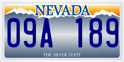 NV license plate 09A189