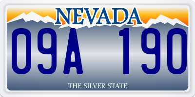 NV license plate 09A190