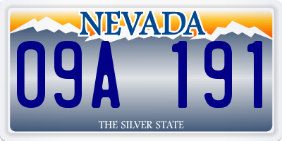 NV license plate 09A191